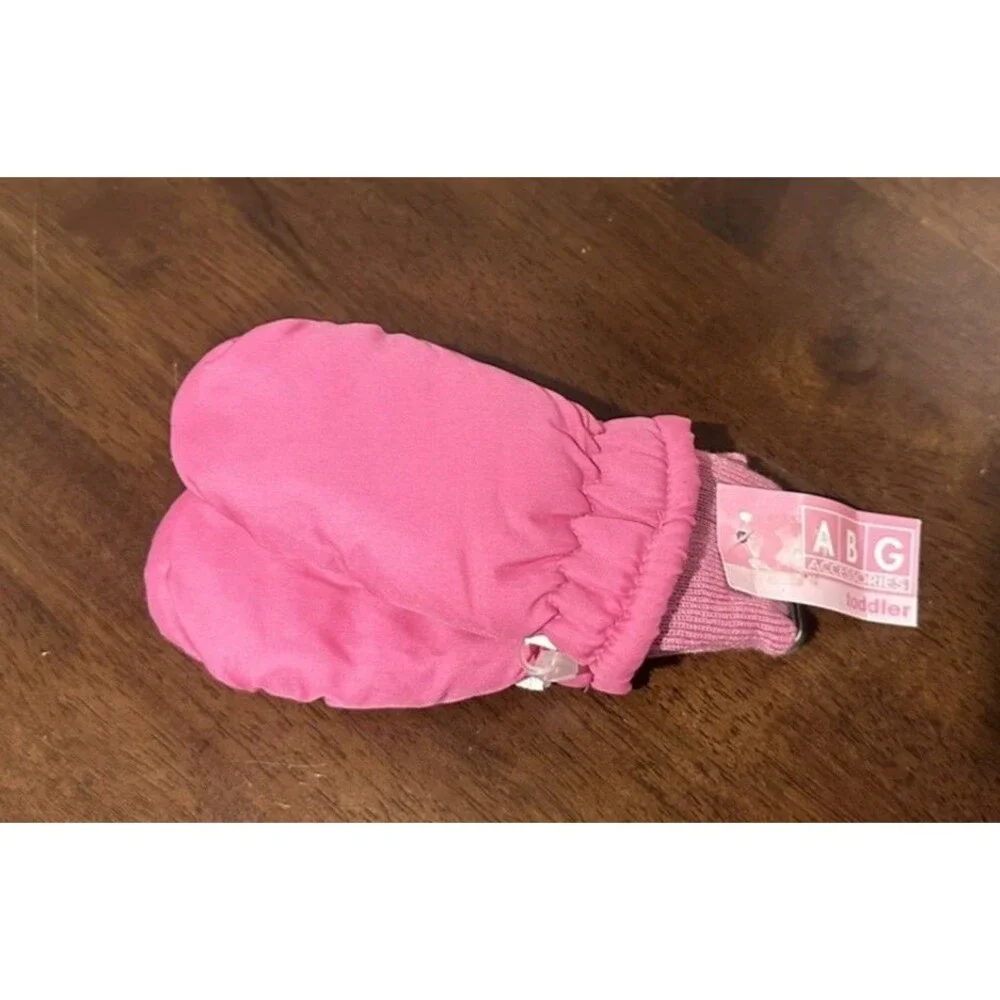 ABG Accessories Girls toddlers winter snow pink mittens